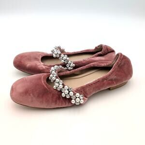 Stuart Weitzman Poppy Ballet Flat Round Toe Women's Desert Rose Size US7B EU37.5